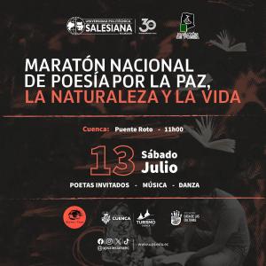 Afiche del Maratón Nacional de Lectura de Poesía